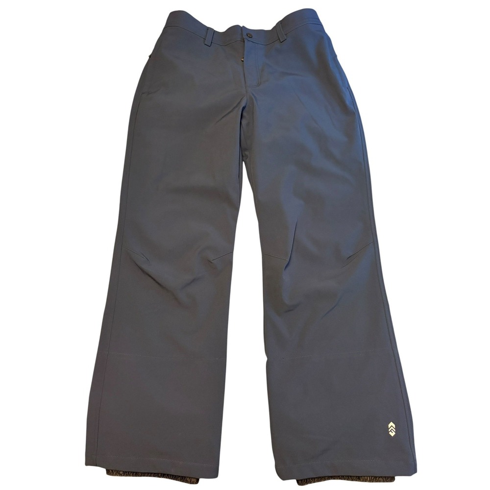 Free Country Men's Stretch Softshell Ski Snowboard Pants Size Lg 36/38 Navy Blue